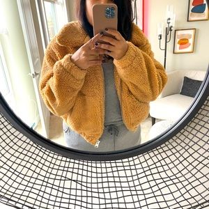Urban Outfitters Cropped Teddy Coat Size XL